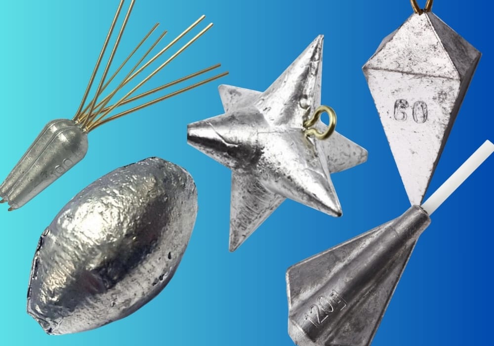 Quatre formes de plombs surfcasting