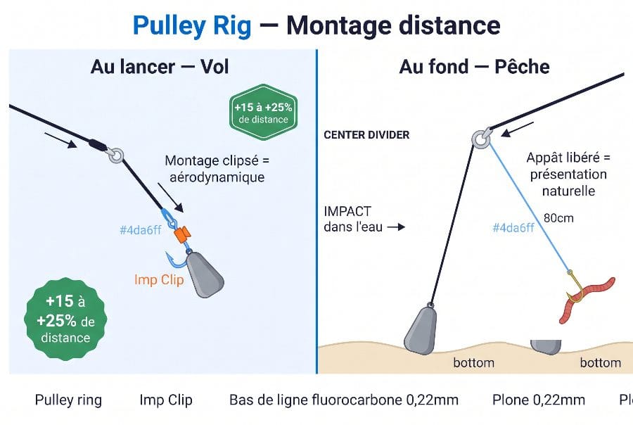 Schéma Pulley Rig surfcasting